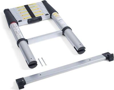 Uittrekbare aluminium telescoopladder met 11 treden - Max hoogte 3,20 m
