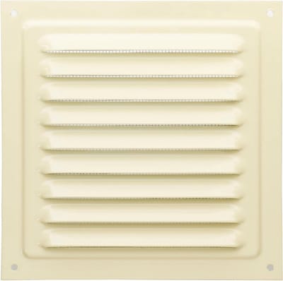 Ventilatierooster Metaal - Rooster Ontluchting - Ventilatie Afdekken - Insectenwerend Net - 15x15 cm - Beige