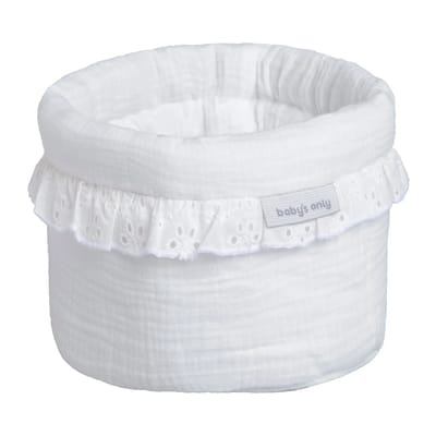 Baby's Only Commodemandje - Opbergmandje - Commode organizer - Babykamer accessoires Calm - Verzorgingsmandje - Wit - 100% katoen
