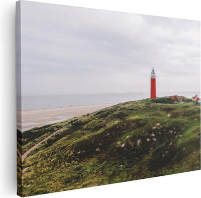 Artaza Canvas Schilderij Duinen Texel - 40x30 cm - Klein - Wanddecoratie Zeezicht - Muurdecoratie Strand - Kamer Accessoires Kust