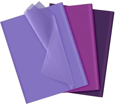 Voarge 100/120 Vellen Lila Tissue Papier 35 x 50 cm voor Cadeauverpakking en Creatieve Projecten