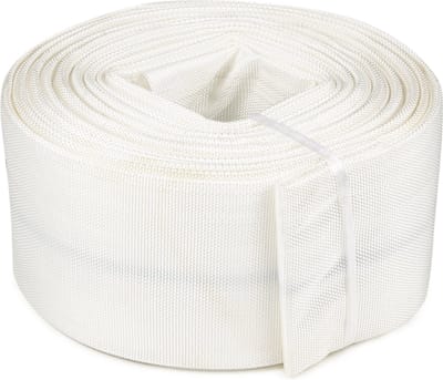 Rubbermagazijn - Platte waterslang - Wit - Rol 20 meter - Ø 75mm - Afvoerslang