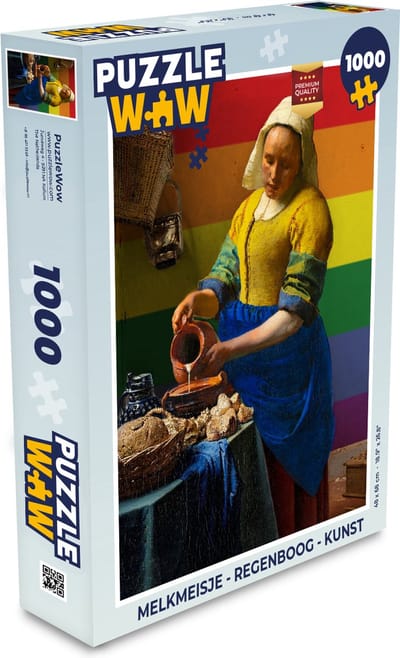 Puzzel Melkmeisje - Regenboog - Kunst - Legpuzzel - Puzzel 1000 stukjes volwassenen
