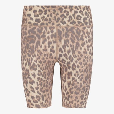 Osaga dames fietsbroek met panterprint beige bruin - Maat S
