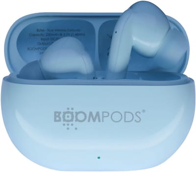 Boompods, TWS Bluetooth 5.3 Extra Bass Oordopjes Model EchoBuds, Hemelsblauw