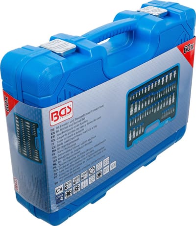 BGS Bit- en dopsleutelset - E-profiel / Torx / Torx met boring / TP-profiel (voor Torx Plus) - 60 delig