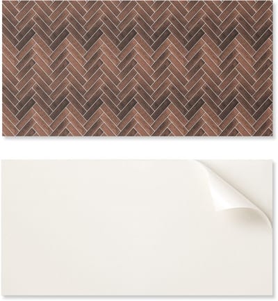 Zelfklevende vinyl wanddecoratie voor binnen, 120x60 cm, visgraat houtpatroon