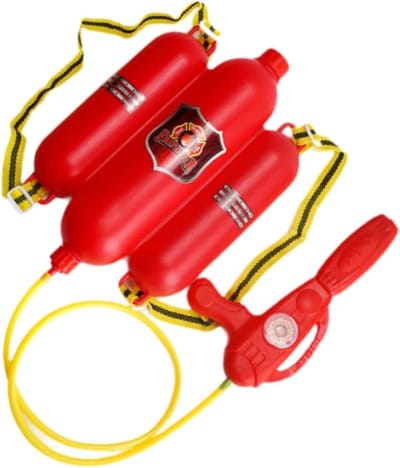 Brandweer Watersproeier - Waterrugzak Speelgoed - Kinderspel Tuin - Grote Water Capaciteit - 30x6x29 cm