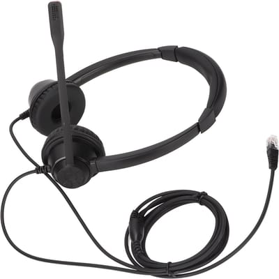 RJ9 Telefoon Headset Ruisonderdrukkend Binauraal Bedraad Mobiele Telefoon Koptelefoon met Microfoon voor VOIP Telefoon