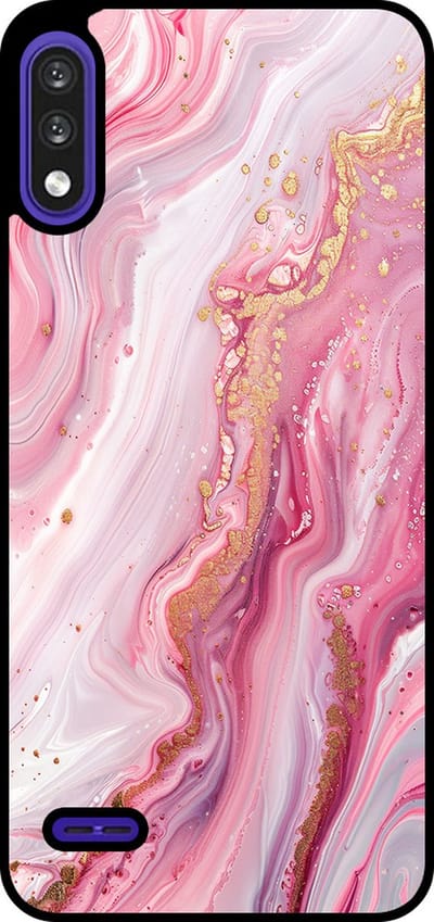 Smartphonica Telefoonhoesje Geschikt voor LG K22 met marmer opdruk - TPU backcover case marble design - Roze geschikt voor LG K22
