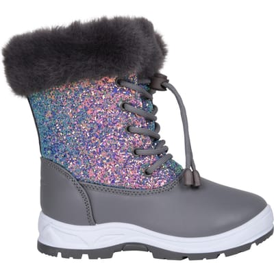 Mountain Warehouse Kinder Fizz Neppy Bont Gevoerde Sneeuwlaarzen (Zilver)