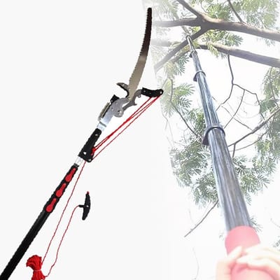 Telescopische Snoeischaar - Hoge Takkenknipper - Hoge Takken Snoeien - Verstelbare Lengte - 5.4M - Rood