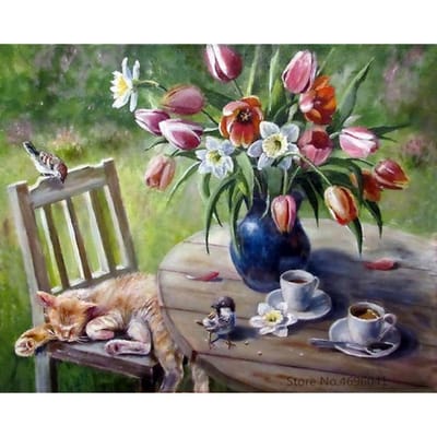 Peinture diamant 5D à faire soi-même, Vase en mosaïque de fleurs, Rose, pivoine, lys, Magnolia, décoration de la maison 20X30CM beige