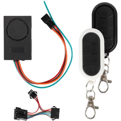 Dispositif antivol pour Scooter électrique, alarme de Vibration, étanche, Support de démarreur à un bouton pour véhicule Black and White Remote Control noir