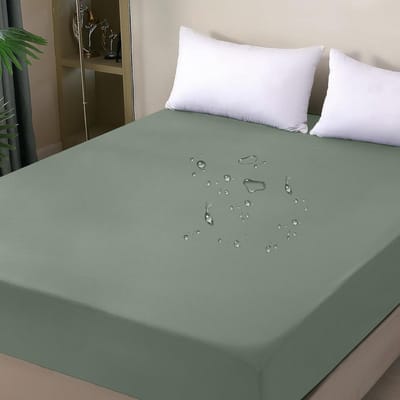 Matrashoes Waterdicht - Beschermhoes Molton - Matras Beschermen - Ademend - 180x200cm - Groen