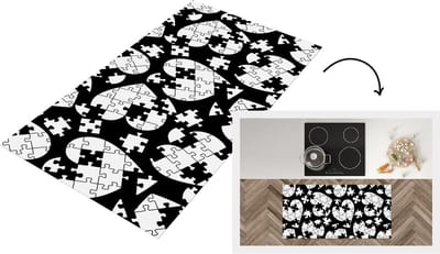 Keukenloper - Loper keuken - Meiden - Puzzel - Hart - Patronen - 120x60 cm - Keukenloper vinyl