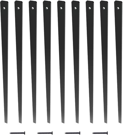 Metalen balusters voor trappen, 38 x 1 inch platte decoratieve aluminium legering baluster spindels, 72 pack dek balusters met schroeven, klassieke holle terras balustrade