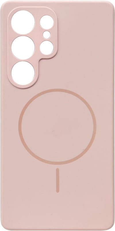 Casemania Hoesje Geschikt voor Samsung Galaxy S25 Ultra - Roze - Zachte Liquid Siliconen Back Cover Case - Geschikt voor MagSafe - Zeer Sterke Magneet - Telefoon hoes met Camera Bescherming