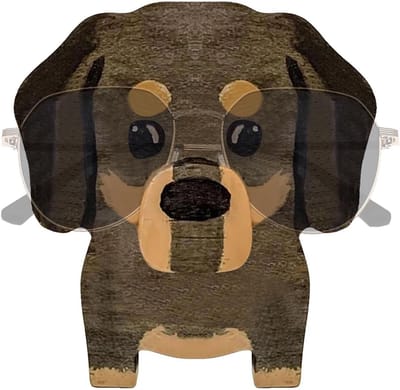 Houten Brilhouder - Honden Standaard - Bureau Organisatie - Handgemaakt Vakmanschap - 15 x 8.5 cm - Teckel