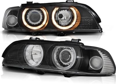 Koplampen Xenon BMW E39 09 95-06 03 ANGEL EYES D2S/H7 ZWART