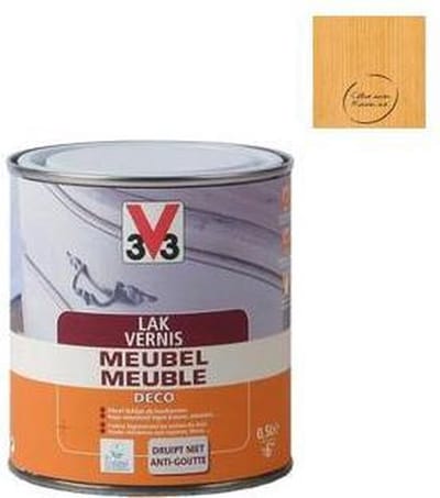 V33 Meubellak Midden Eik Mat 500ml