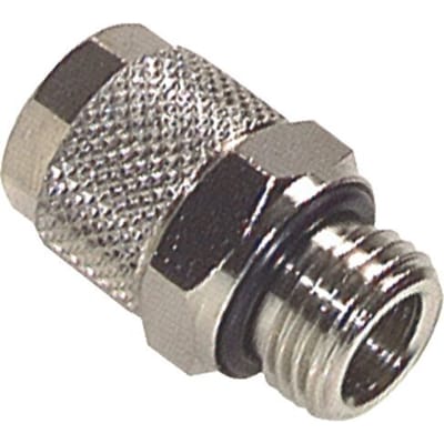8x6 & G1/2'' Vernikkeld Messing Rechte Opsteekkoppeling Buitendraad NBR [2 Stuks]