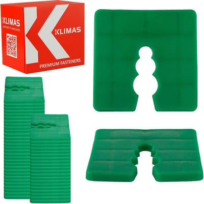 Afstandhouders Sokkelrail - Balancering Stukken - Vlakke Ondergrond Creëren - Precisie 4 mm - 50 Stuks - Groen