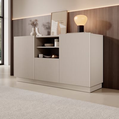 Meubella - Lucera - Dressoir - Beige - 150x42x78 cm