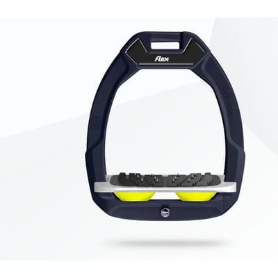 Veiligheidsstrijkers Paardrijden Incliné Ultra Grip Bruin/Grijs/Geel Flex-On Safe-On