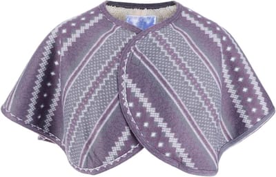 Schoudersjaal - Warme Cape - Warm Blijven - Dubbelzijdig Pluche - 90 cm - Zwart