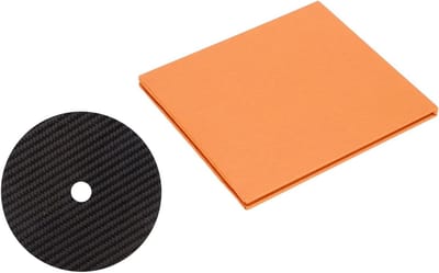 CD DVD Stabilisator - Afstemmingsmat - Verbeter Geluid - Koolstofvezel Materiaal - 15 x 14 cm - Zwart