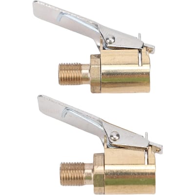 2PCS Mandrin de Pneu avec Adaptateur à Clip en Laiton Serrage Verrouillable Adaptateur de Tuyau de Gonfleur de Pneu Mandrin de Pneu Anti-Fuite beige