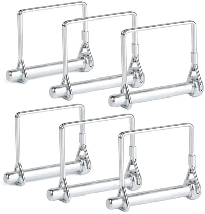 Set van 6 Rectangulaire Splits, 10 x 80 mm Klem Pin, Vergrendelingsbout voor Boerderijtrailer, Tuin en Klusprojecten