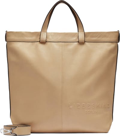 LIEBESKIND BERLIN Leren Schoudertas Shopper Elvira Lamb SF Verna Tote Beige Lichtbruin