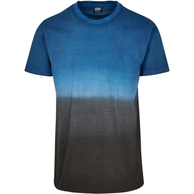 Urban Classics Dip Dyed Tee T-shirt zwart-blauw M Katoen - Basics, Street wear