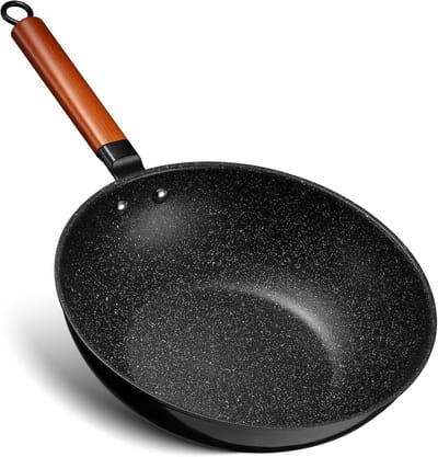 Anti-aanbak Wokpan 33 cm - Geschikt voor Alle Warmtebronnen