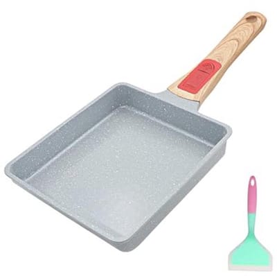 Keramische Nonstick Tamagoyaki Pan - Japanse Omelet Pan met Afneembaar Handvat - Oven- en Vaatwasmachinebestendig - 7.5" x 6.8"