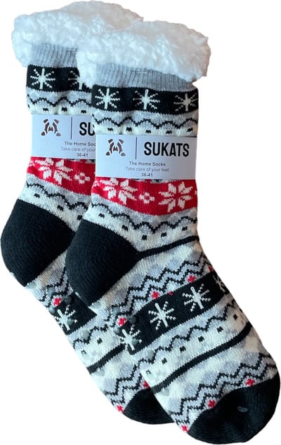 Sukats® Huissokken - Homesocks - Maat 36-41 - Dames Huissokken - Antislip Sokken - Fluffy Sokken - Slofsokken - Variant 21 - Meerdere Maten en Varianten - Verwarmde Sokken