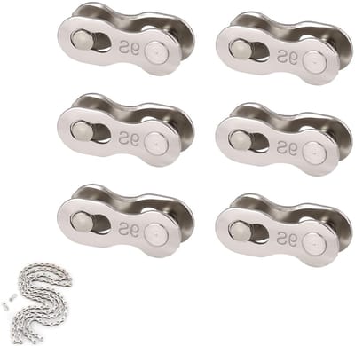 9-Way Fietsketting Links, 6 Pairs, Kettingslot voor 9 Versnellingen, Snelle Montage en Demontage, Stevig en Duurzaam Fietstoebehoren