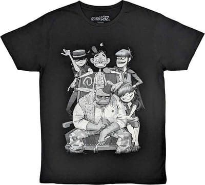 Gorillaz - George Spray Heren Tshirt - S - Zwart
