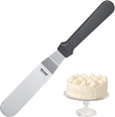 Westmark Professioneel paletmes, gebogen, flexibel, lemmet: 3 x 10 cm, lengte: 25 cm, roestvrij staal/kunststof, Master Line, zwart/zilver, 31252270