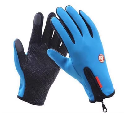 New Age Devi - Buitensporten Windstopper Waterdichte handschoenen- fietshandschoenen- winter volledige vinger- paardrijden handschoenen- warme vissen GEL handschoen- Outdoor sports Windstopper Waterproof gloves- BLAUW MEDIUM