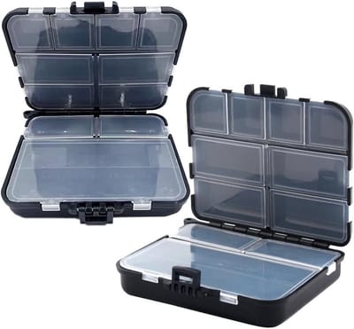 Dubbele Laag Vissersaasdoos, Plastic Bescherming tegen Verlies, Duurzaam en Snelle Opslag voor Vissen - 2 Stuks, Ideaal voor Hengelsport en Accessoires