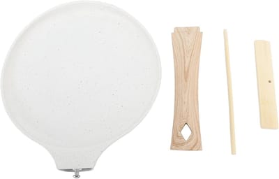 Crêpepan - Pannenkoekenpan plat - Thuis bakken - Ergonomische handgreep - 21 cm - Zwart