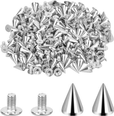 Punk Klinknagels - Metalen Spikes - Kleding Versieren - Roestvrij Metaal - 7 x 10 cm - Zilver