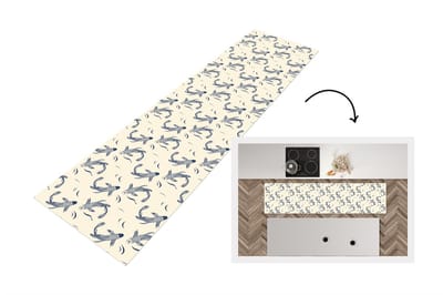 Keukenloper 200x50 cm - Keukenmat vinyl Karper - Vis - Japan - Patronen - Keukenmatten loper - Keuken vloerkleed tapijt