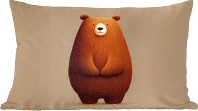 Sierkussens - Kussentjes Woonkamer - 60x40 cm - Beer - Minimalistisch - Bruin