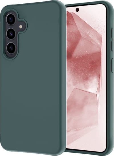 Hoesje - Geschikt voor Samsung Galaxy A55 - Sterk & Shockproof - Hoes Cover - Siliconen Case - Donkergroen
