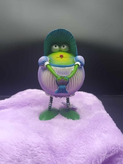 Grappige stoere kikker op veerpootjes - Pomme Pidou