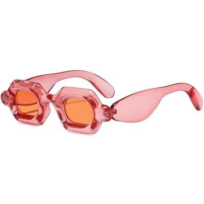 Nouveaux Lunettes de Soleil Femmes Rétro Punk Carrées à Bulles Dégradé Y2K Personnalité Deux Couleurs Monture Épaisse Tendance Extérieure Lunettes Hommes UV400 as  picture